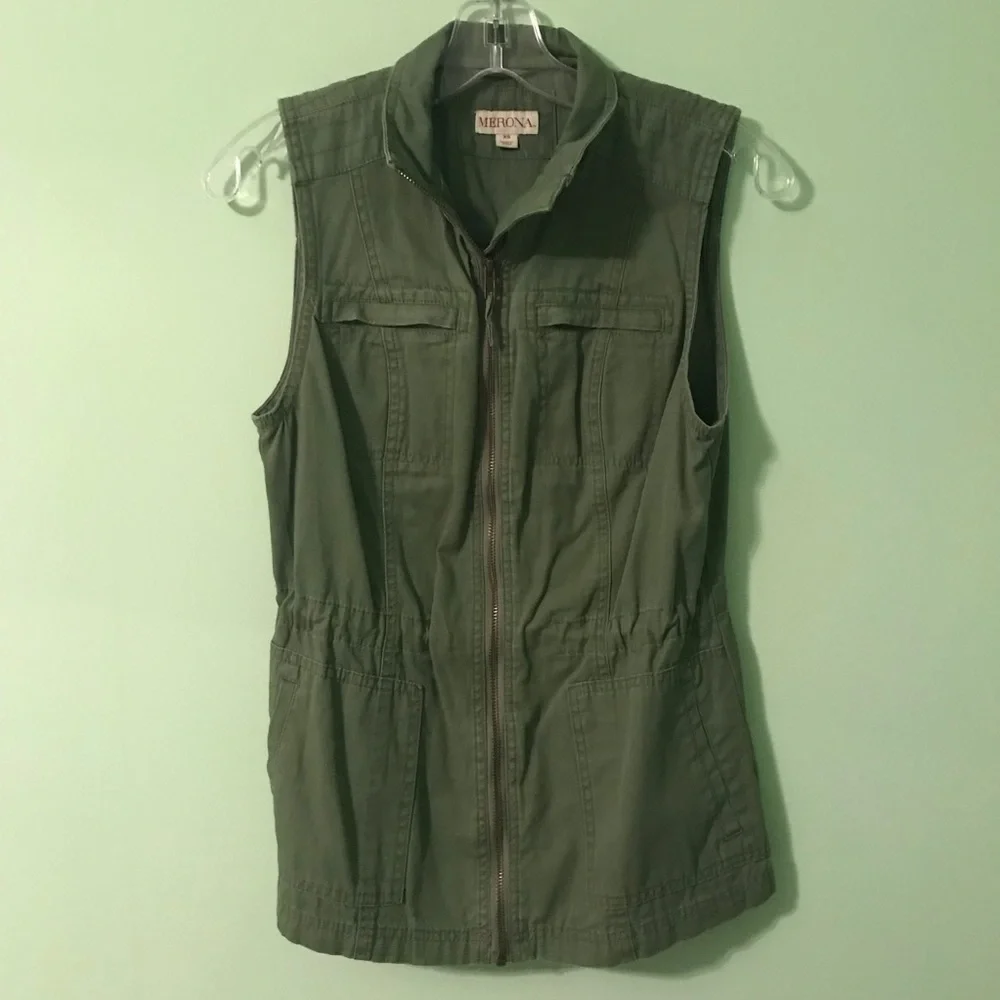 Merona Green Utility Vest Size XS